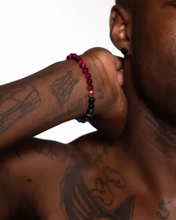 Bracelet homme fuchsia - Rubis – Image 3